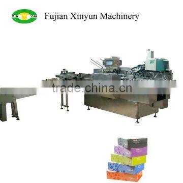 Automatic facial tissue box heat sealing machine