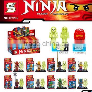 SY292 Kai Jay Zane Cole Ninjiago 8pcs plastic building block sets