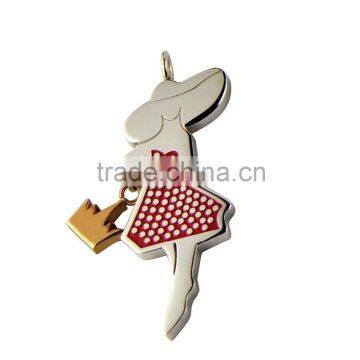 Custom Fashion Lady Shaped Stainless Steel Pendant