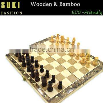 New design wooden chess game set for kids