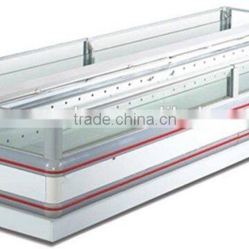 commercial meat display freezer for supermarket with remote engine