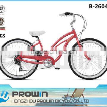26" new model comfortable Girl's Beach Cruiser bicycle bike (B-26048)