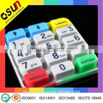 Top Seller Free Sample Numeric and Epoxy Coated Silicone Keypad