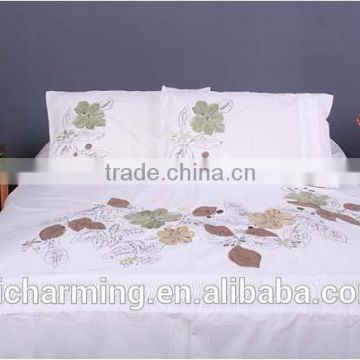 cotton embroidery bedding set duvet cover