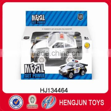 1:32 alloy car toys with light and music back to the police car