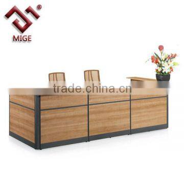 Metal frame MFC melamine modern reception desk