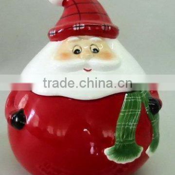 santa cookie jar , ceramic santa cookie jar