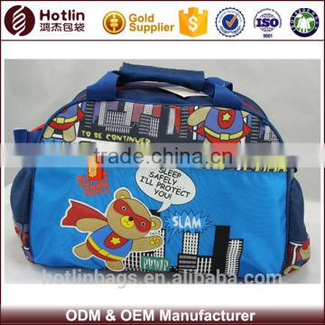 super hero hot selling shoulder foldable travel bag sport tote bag