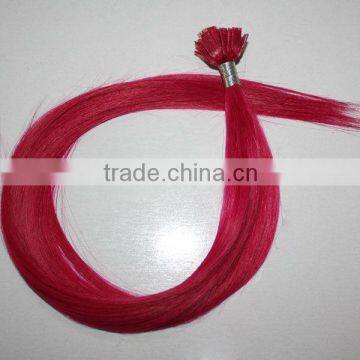 Fire red flat tip prebond hair extension wholesale 18inch 1grams strand color 60