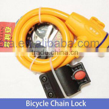 retractable lock for bicycle cable lock