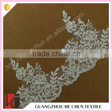 HC-1988-1 Hechun Hot Selling Sewed Pearls Bulk Lace Bridal Trim