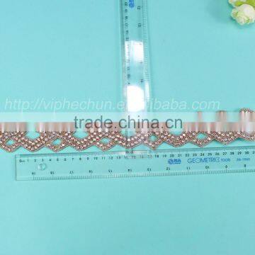 HC4810-1 Hechun Fashion Wholesale Diamond Bridal Diamond Crystal Trim for Wedding Dress photo-5
