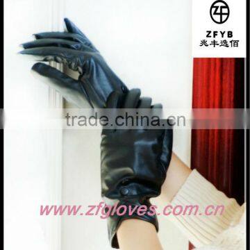 Lady's leather brand fashion gloves