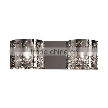 crystal electric wall sconces with stainless steel shade MB2129-2