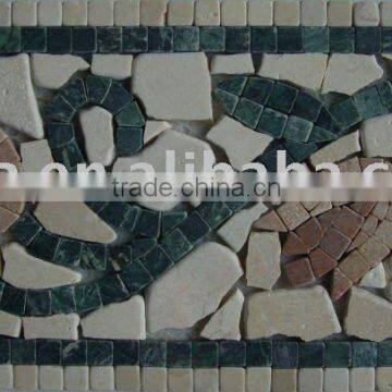 YFL138 Lava Mosaic Border line Art Marble Mosaic