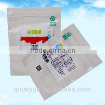 2015 Promotion Recyclable Plastic Bag With Zipper/Plastic food Bag With Zipper