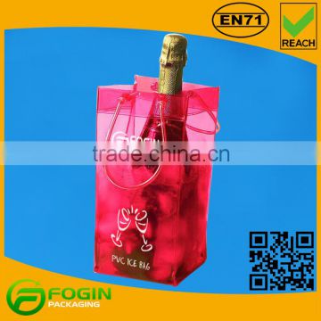 custom pvc cooler transparent bag for wine