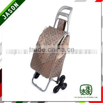 Pooyo Jacquard fabric big wheel shopping trolley A3T-01