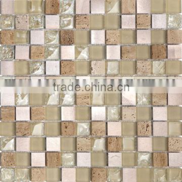 GML068S,crackle glass mosaic tile