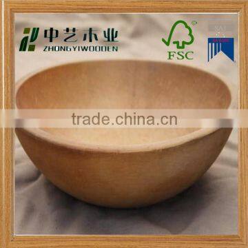 2016 Wholesale new design decorative handmade custom wood salad bowl