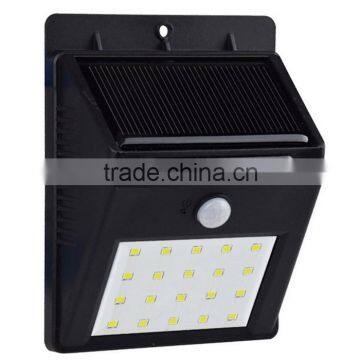 20LED Solar Power Supply Garden Application Lamp outdoor wall mount emergency lights