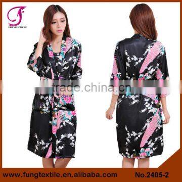 2405 Beautiful Polyester Two-piece Robe For Women photo-2