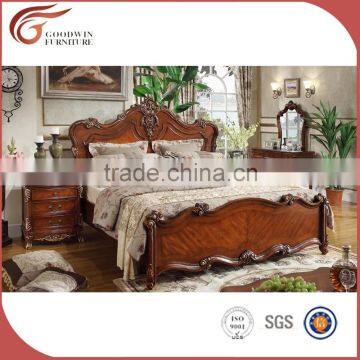 luxury american style bedroom furniture set and solid wood bed set A48