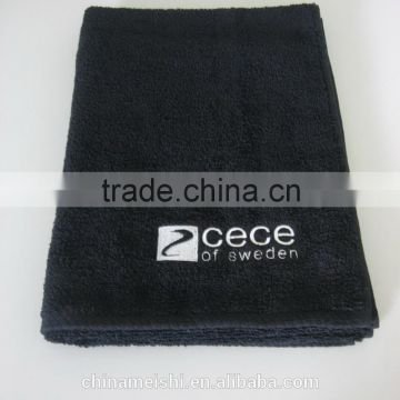 cotton solid color environmental dyeing hand towel with logo embroidered