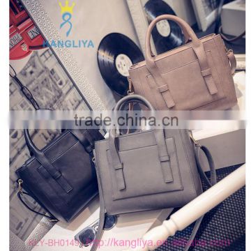 Square bags of korean ladies plain tote hand bag the latest fashion shoulder bag for OL or young girls