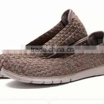 2016 elastic belt hand knit shoes , fashion woven elastic shoes