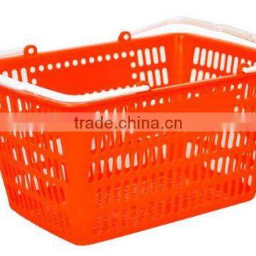 PLASTIC RECTANGULAR SHOPPING BASKET WITH HANDLES 5717