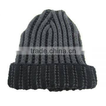 Different Color Offer Acrylic Men's Stripe Beanie Cap photo-2