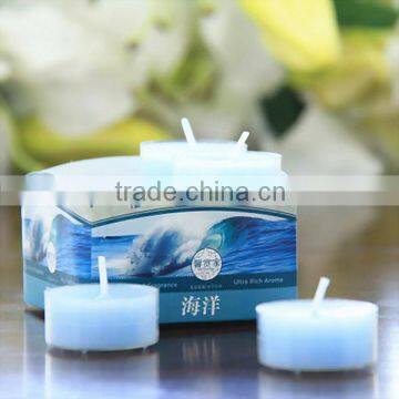 Ocean blue tealight candle