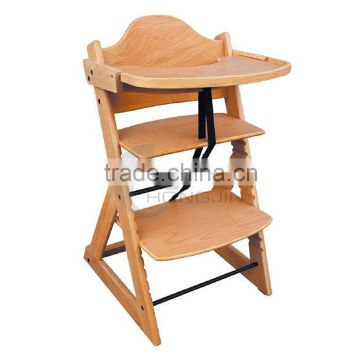 Hongjin Durable Wood Baby Chairs for Restaurant