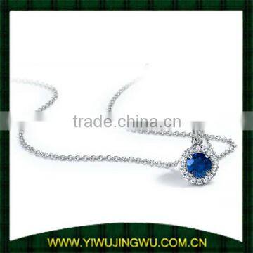 2016 fashion and hot selling sapphire necklace in 925 sterling silver