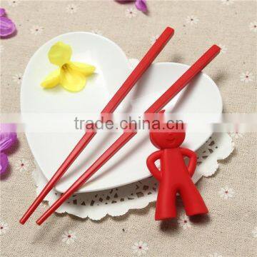 Standard FDA & LFGB colors mini silicone chopsticks for kids