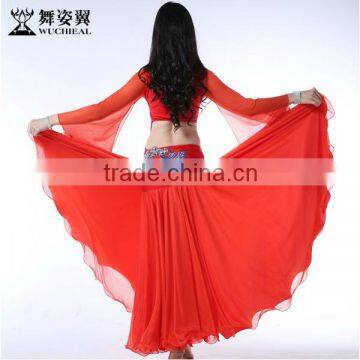 Wuchieal 2015 Belly Dance Performance Costumes Dress, Long Sleeves Sexy Dress Show Dance Wear photo-5