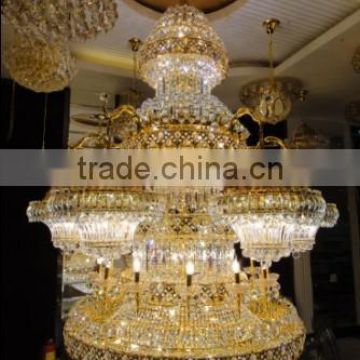 newest crystal hanging chandelier / pendant lamps big modern light gold