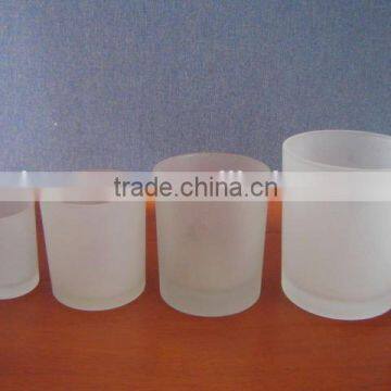 Different Size Available Custom Made Frosted Glass Candle Holder Cup, Candle Container photo-2