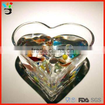 Wonderful Unusual Creative Gold Fish Container Small Artistic Heart Shape Glass Aquarium