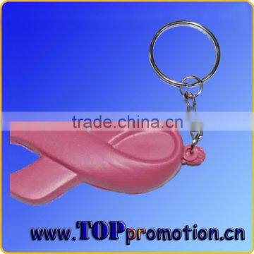 promotion pink color designer plastic keychainTPYLQ01