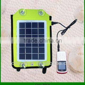 2.5w Portable Solar Panel Charger w/Backup Battery - 4600mAh