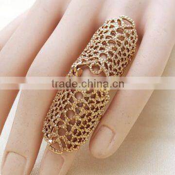 European and American Fashion Knuckle Simple Metallic Hollow Carved Ring photo-3