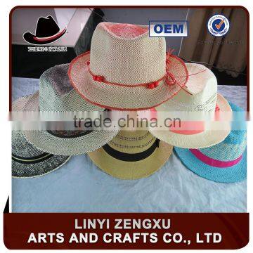 New style high quality paper cloth man fedora hat