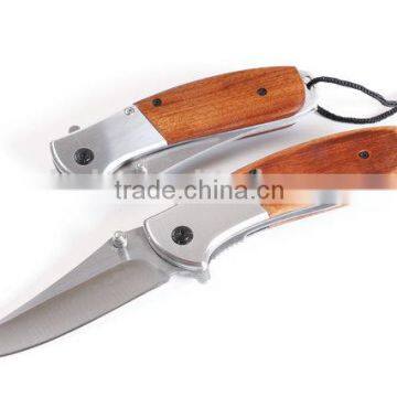 OEM free shipping wooden handle folding pocket knife