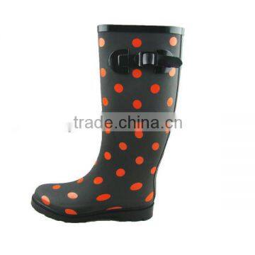 Women Mult Dot Rubber Boots