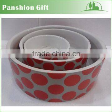 wholesale ceramic dog bowl with decal finish