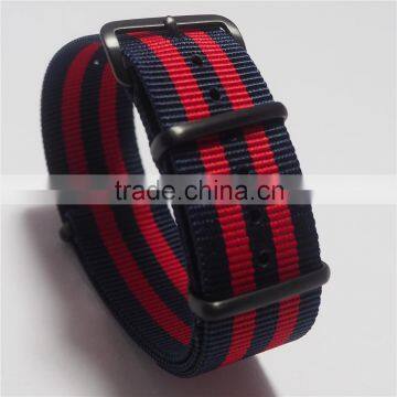 New Arrival Black Red Stripe Custom Nato Nylon Watch Straps photo-3