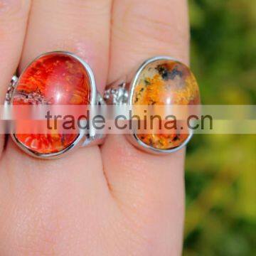 Wholesale Unique Special Rock Quartz Crystal Sterling Silver S925 Finger Ring photo-3