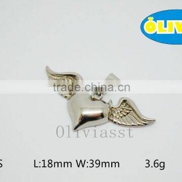 Olivia 2016 New Modern Fashion Jewelry 316 Stainless Steel Cast Love Heart With Wing Pendant photo-2